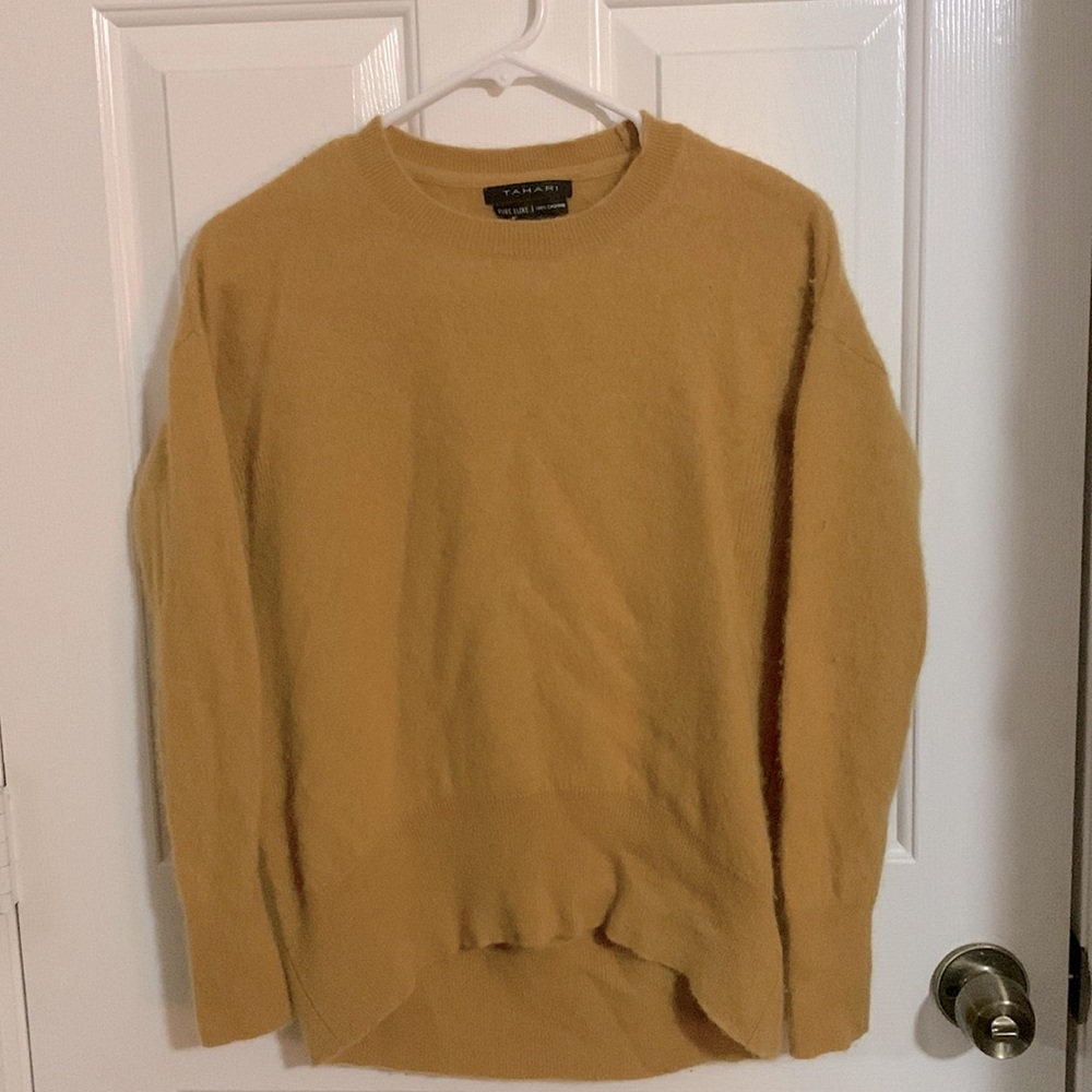 Yellow Cashmere Sweater from Tahari.